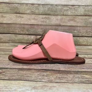 Tory Burch Brown Leather Miller Sandals